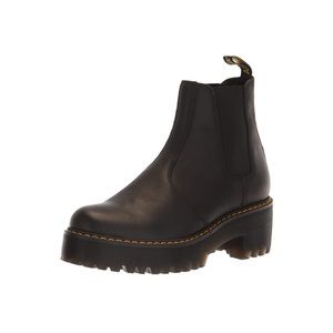 Dr. Marten Rometty Wyoming Leather Platform Chelsea Boots in Black